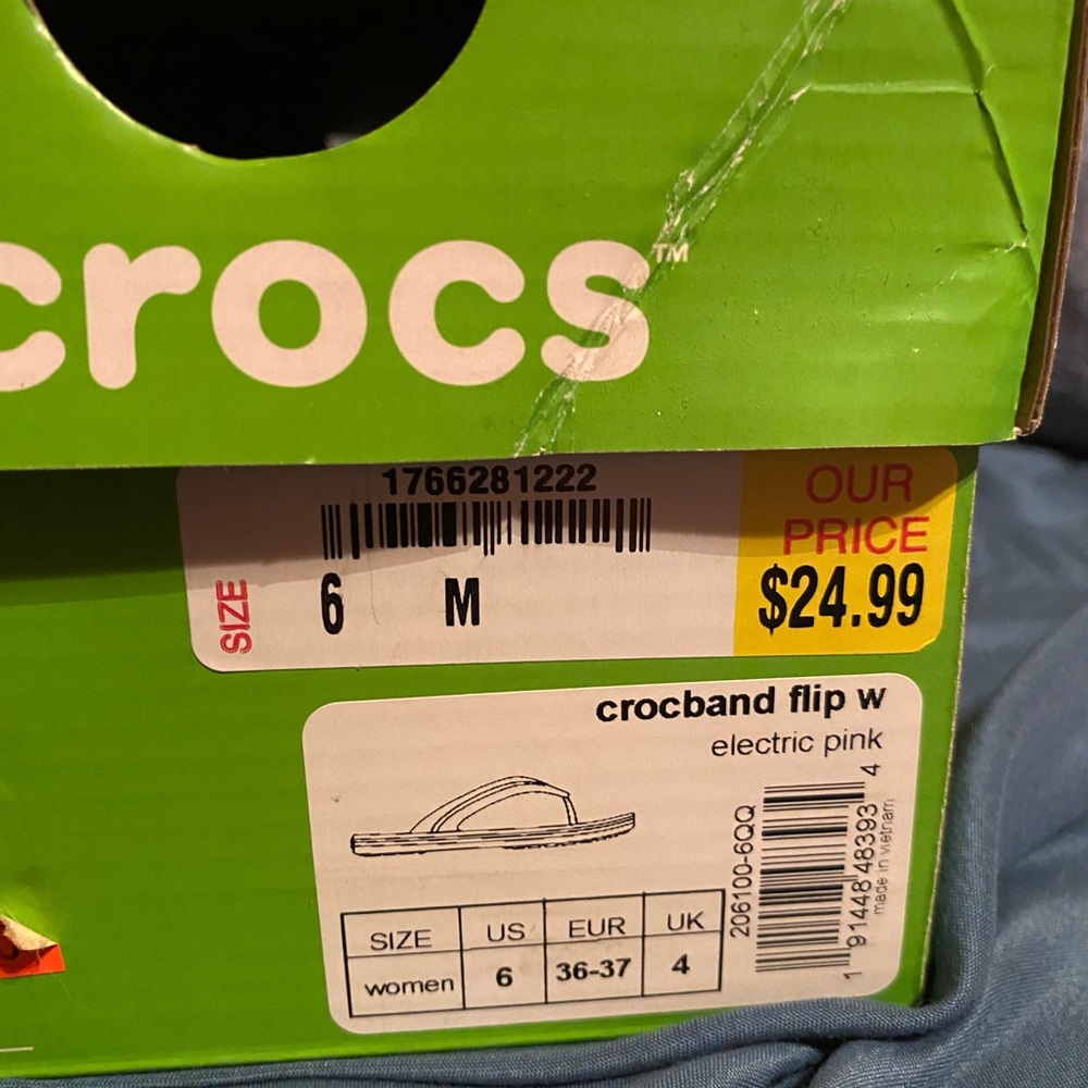Croc flip flops